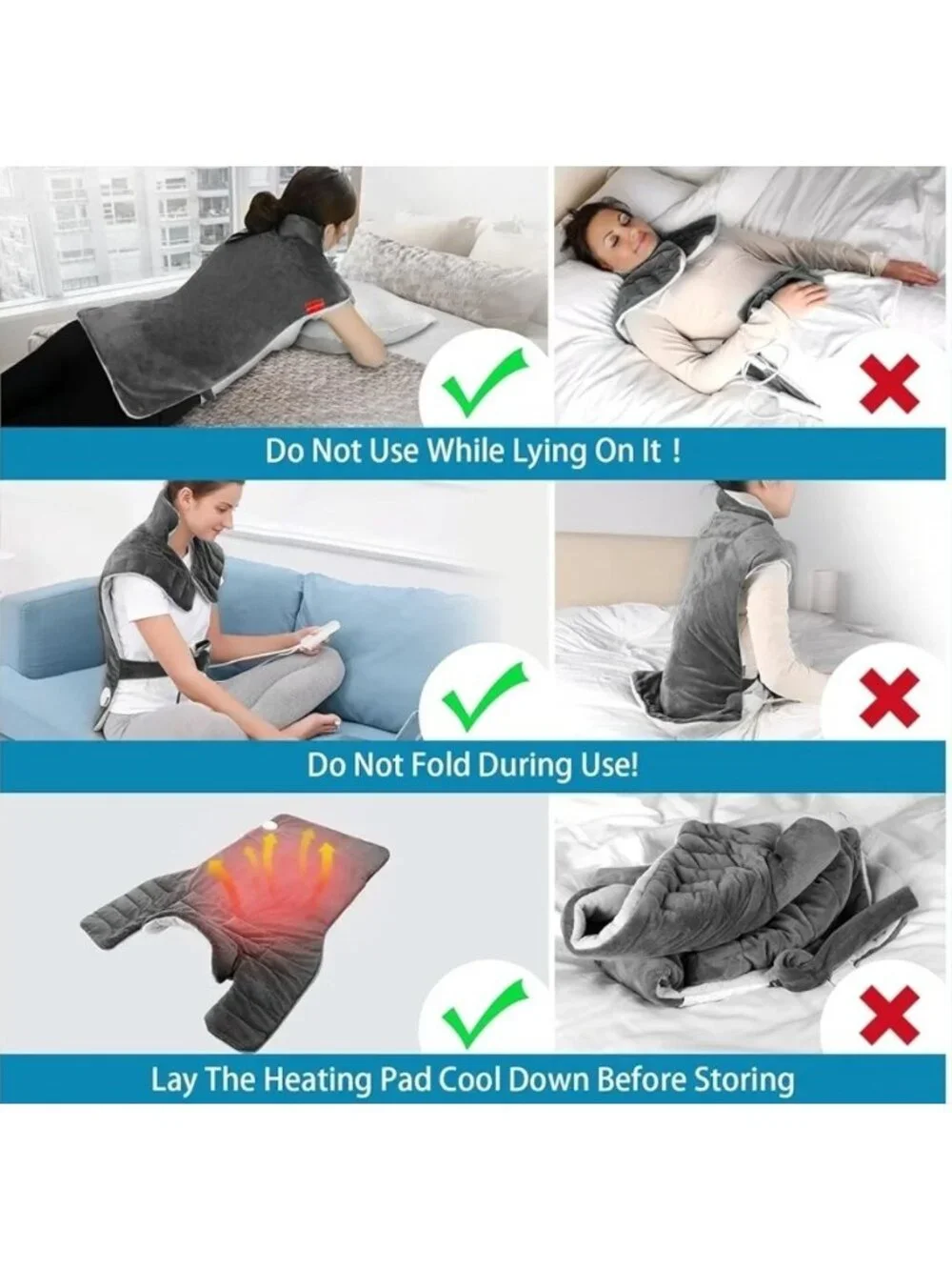 Comfytemp Weighted Heating Pad for Neck and Shoulders, 2.2lb Large Electric